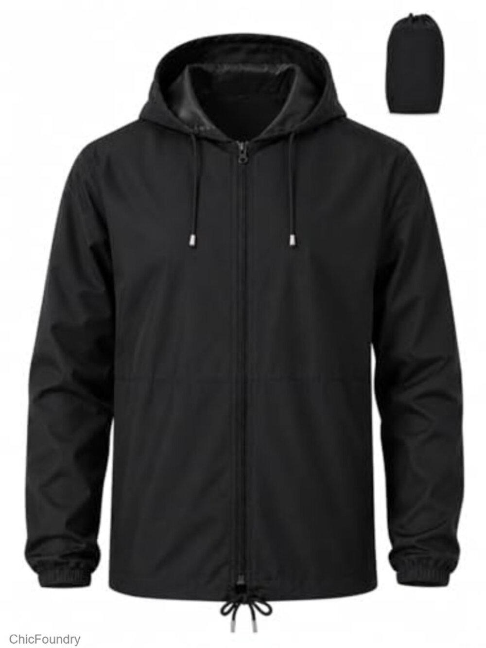 Men's Waterproof Windbreaker Rain Jacket Packable Hooded Lightweight